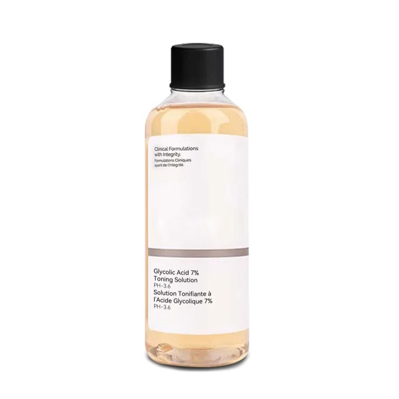 Professional Glycolic Acid Toning Solution Exfoliating Anti-Aging Toner for Face with 7% AHA Protein and Pomegranate