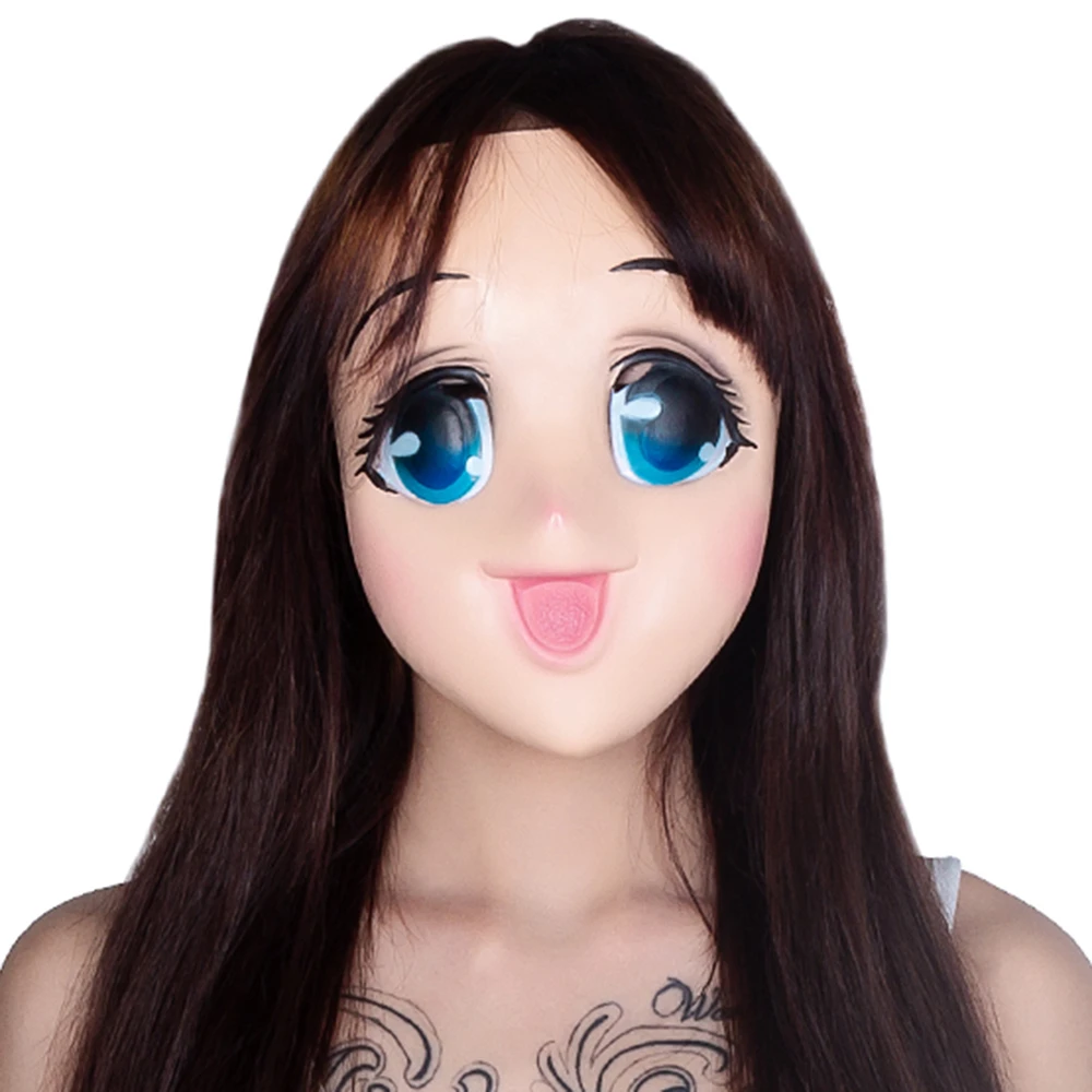 Sexy Cute Big Eyes Loli Latex Eye mask Face mask Halloween mask Party masks Masquerade mask 3d printed mask 3d face masks Horror mask Superhero mask Lace masquerade mask Anime Cosplay Kigurumi Half Face Mask Cartoon Character Lolita Comic-con Carnival Costume