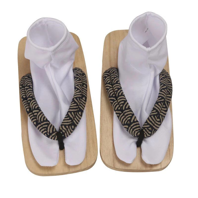 Kimono Japanische Cosplay Socken Weiße Fußtasche Rutschfeste Bodensocke Elastische Zwei-Finger-Socken Tabi-Zehensocken Kimono-Zubehör – Detail 6