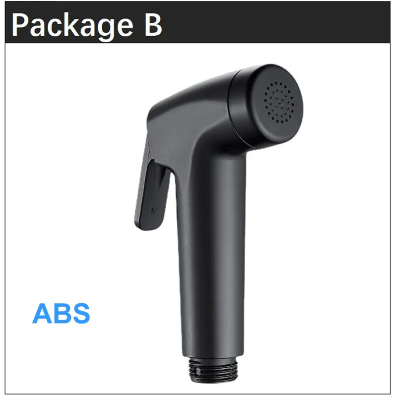 Handheld Black Bidet Sprayer with Shower Head and Water Valve Holder