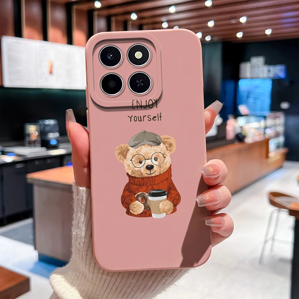 Cute Bear Shockproof Silicone Phone Case - Soft Bumper Shell