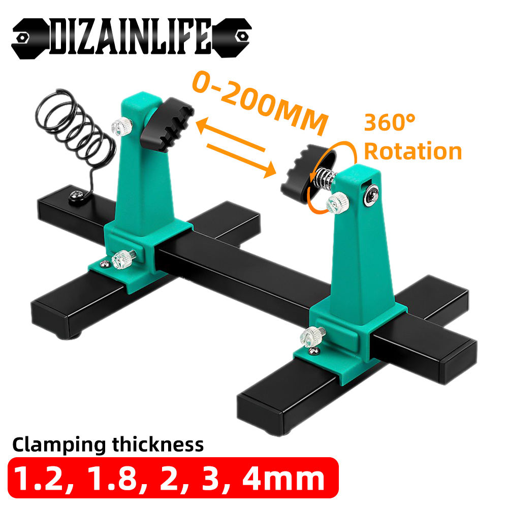Circuit Board Holder Stable Adjustable PCB Welding Bracket Auxiliary Clamp Repair Tool Clamping Kit 360Â° Heavy Duty Base Plate
