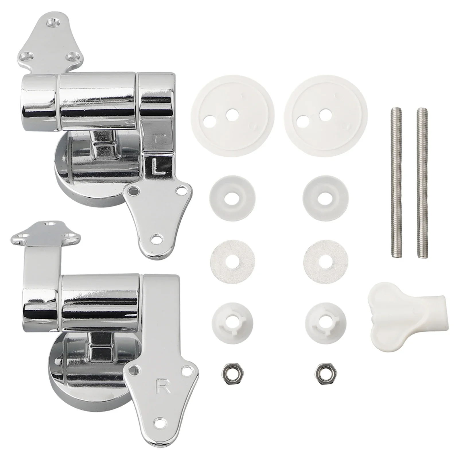 Zinc Alloy Toilet Seat Hinge Soft Release Toilet Lid Hinge Mounting Fittings Attachments Slow-Down Cover Connector