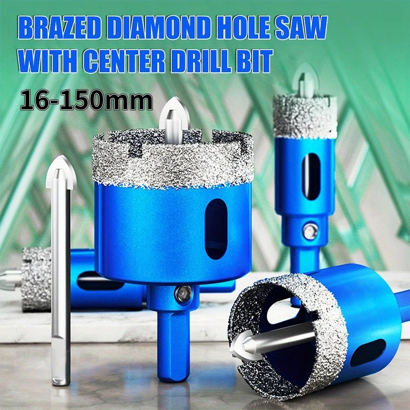 1 Stück 16-180MM Diamantbeschichteter Bohrer Keramikfliesen-Lochsäge mit Positionierbohrer für Glas Marmor Granit Stein Bohrwerkzeuge – Detail 1