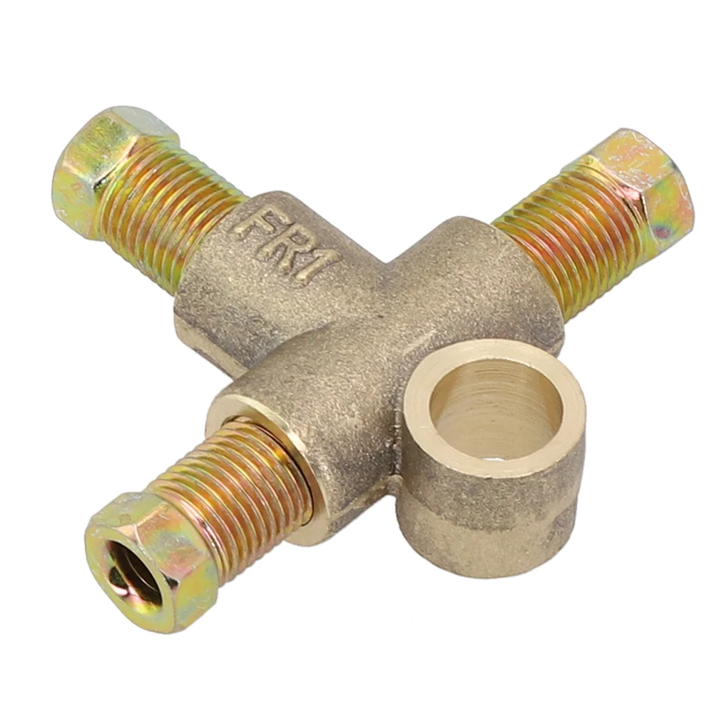 1set Motorcycle Brake Pipe Unions 10mm Male Long Nuts 3/16" Brake Pipe 3 Way T Piece Tee 3 Male Nuts Long Union Accessorie