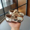 Children's Leather Shoes Solid Color Girls Ballet Shoes Fashion Simple Princess Versatile Kids Party Shoes Gold Silver Causal 6