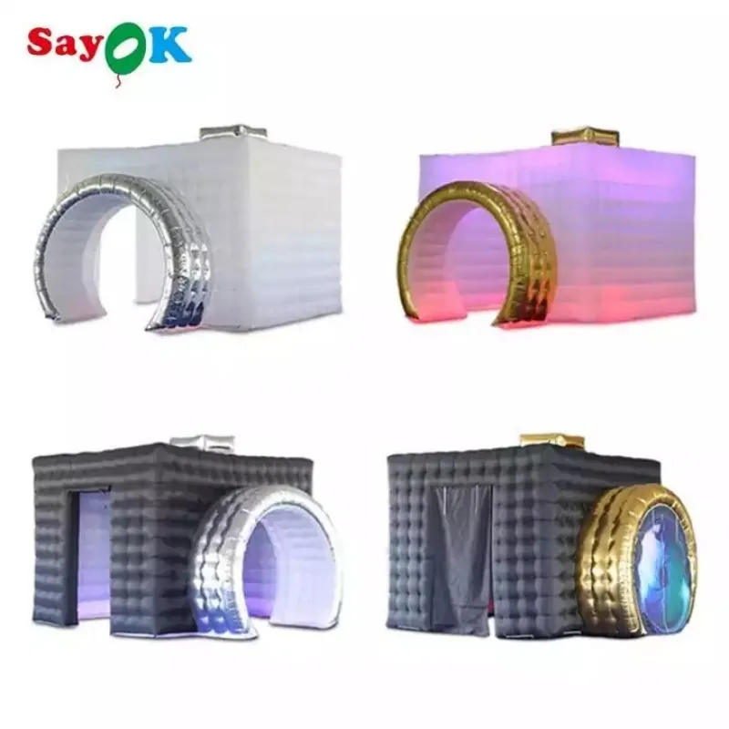 

Inflatable Photo Booth Enclosure Camera Shaped Inflatable Cube Tent Photo Booth Backdrop for Event Show Wedding Party