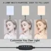LED Photography Light Selfie Lights Conference Lighting Photo Studio Lamp With Scissor Arm Stand For Zoom YouTube Live Streaming 3