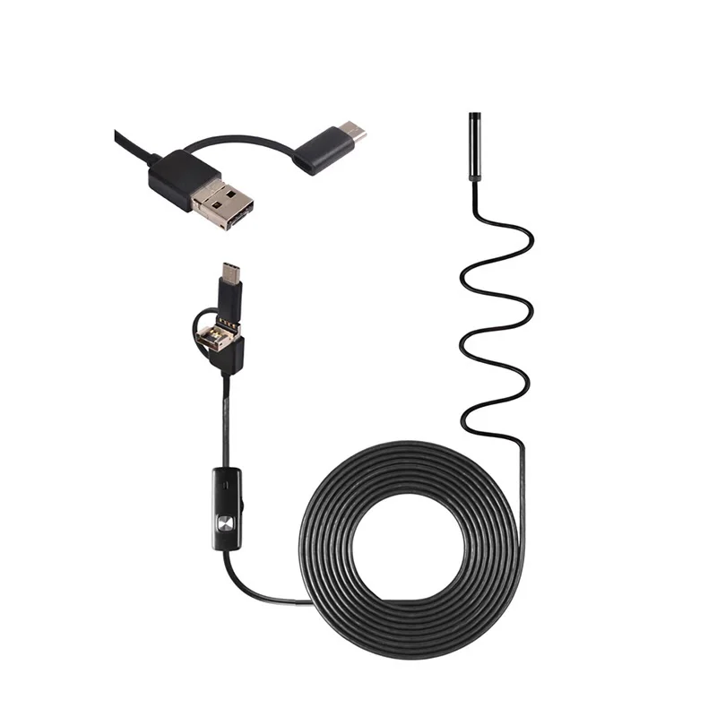 뱀 하수도 산업용 파이프라인 내시경 카메라, 자동차 검사 내시경, HD200W, 720P, 3IN1, USB-PC 적합