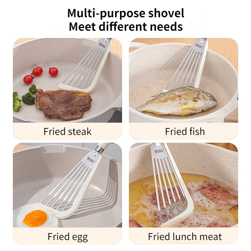 Stainless Steel Silicone Handle Steak Spatula Cooking Accessory Kitchen Tool Kitchen Accessory Item Non-stick Cookware