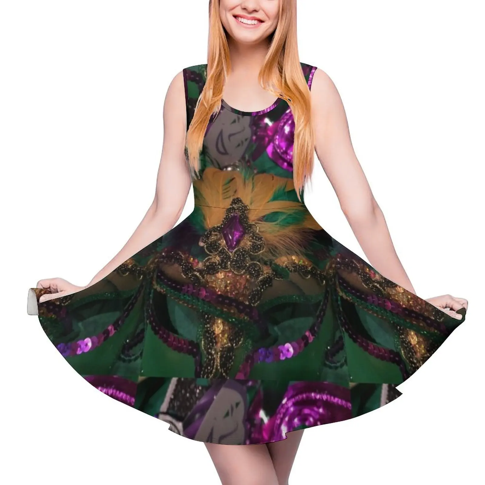 

Женское летнее платье без рукавов