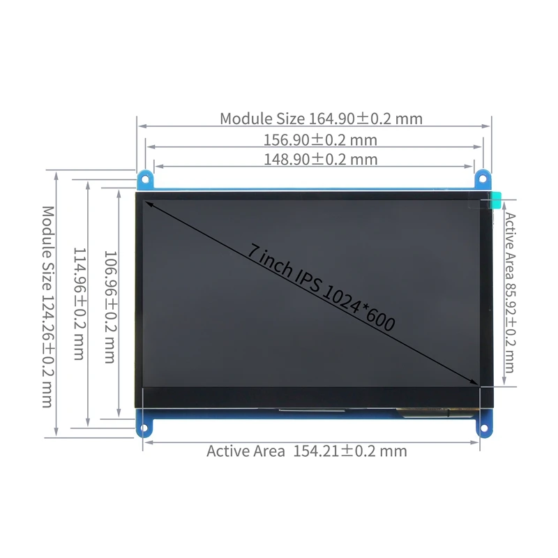   3 B ġ ũ LCD ÷, IPS  ġ ũ, DIY , HD ÷, 7 ġ, 1024x600, 7.0 ġ