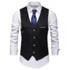 2020 New Men's Classic Formal Business Plus Size Men Solid Color Suit Vest Single Breasted Business Waistcoat Waistcoat 3