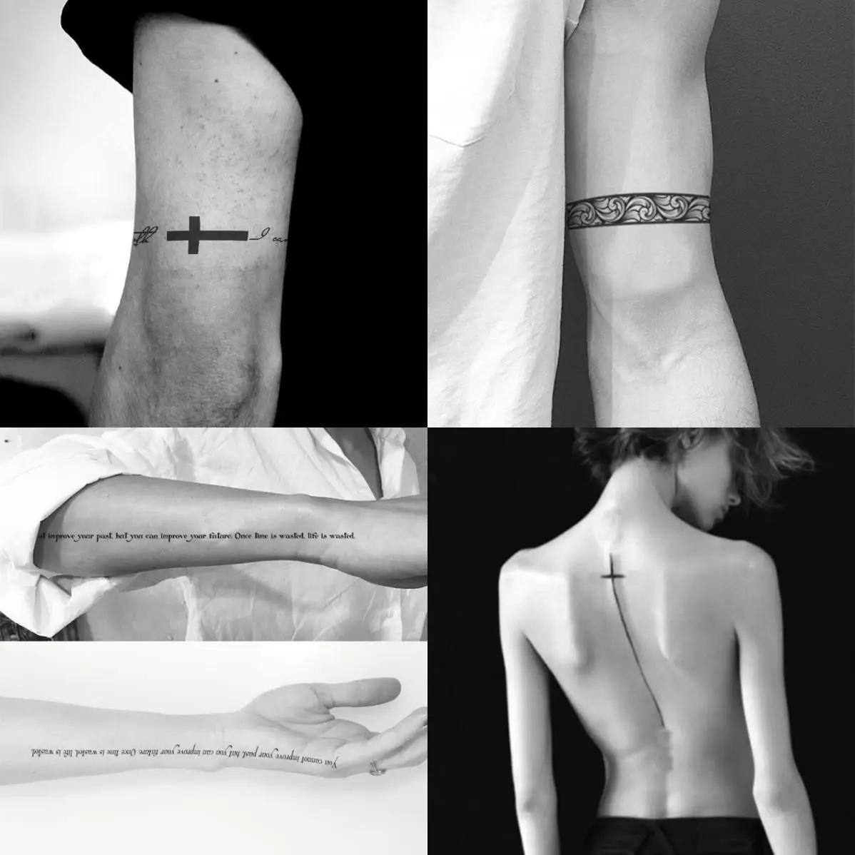 Нарукавник супер длинный крест вдохновляющая нарукавная лента тату-наклейка