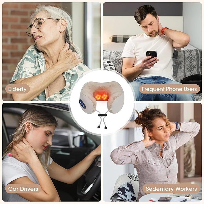 Electric U-Shaped Shiatsu Neck Massager with Heat 6