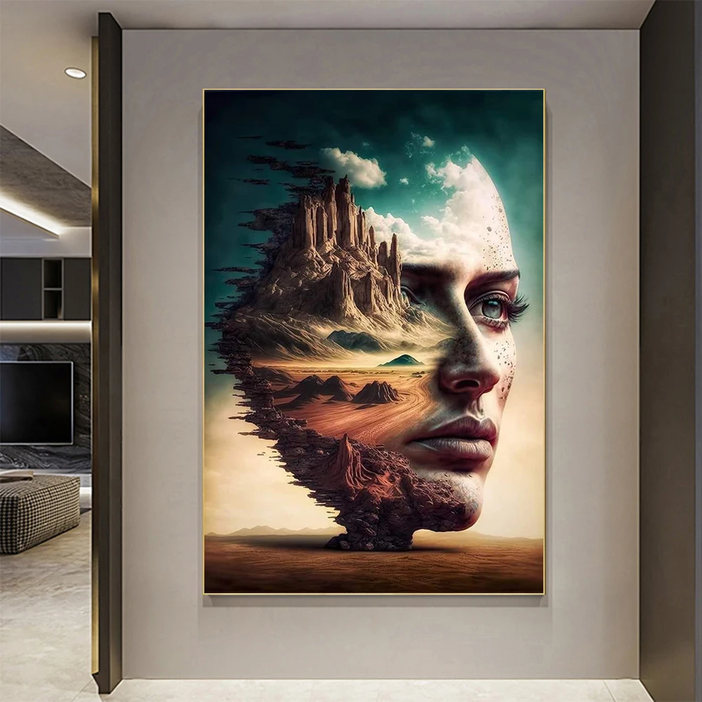 

Abstract Desert and portrait Landscape Canvas Painting Wall Art for Living Room Nordic Home Decor Pictures Modern Decor