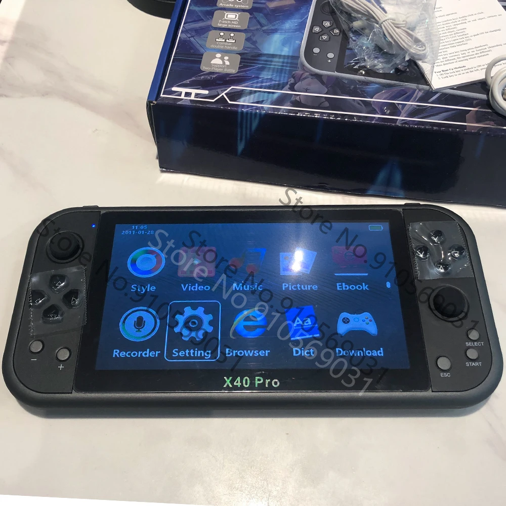 X40Pro 7 inch 16G classic retro dual handheld dual rocker video game console inch HD large screen handheld TV game console