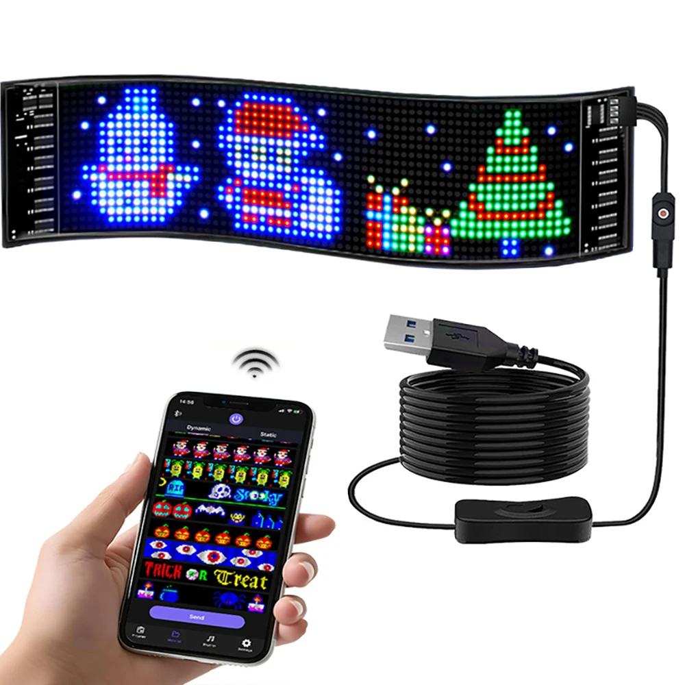 Led Module Sign Panel Bluetooth Smart RGB LED Display Screens LED Module Sign Matrix Pixel ...
