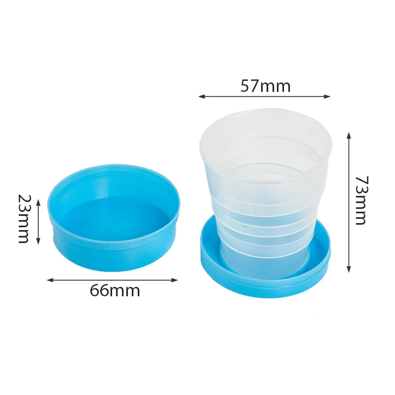 Portable Drinking Cup Silicone/Plastic Retractable Folding Water Cup Outdoor Travel Telescopic Collapsible