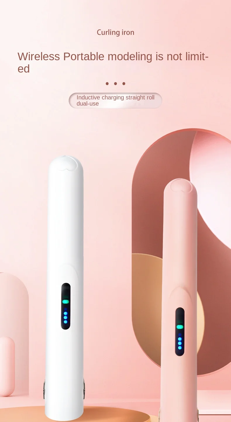 Description Picture 2 of itemMini Wireless Hair Straightener Charging Portable USB Clamp Bangs Curling and Straightening Dual-purpose Hair Straightener ???