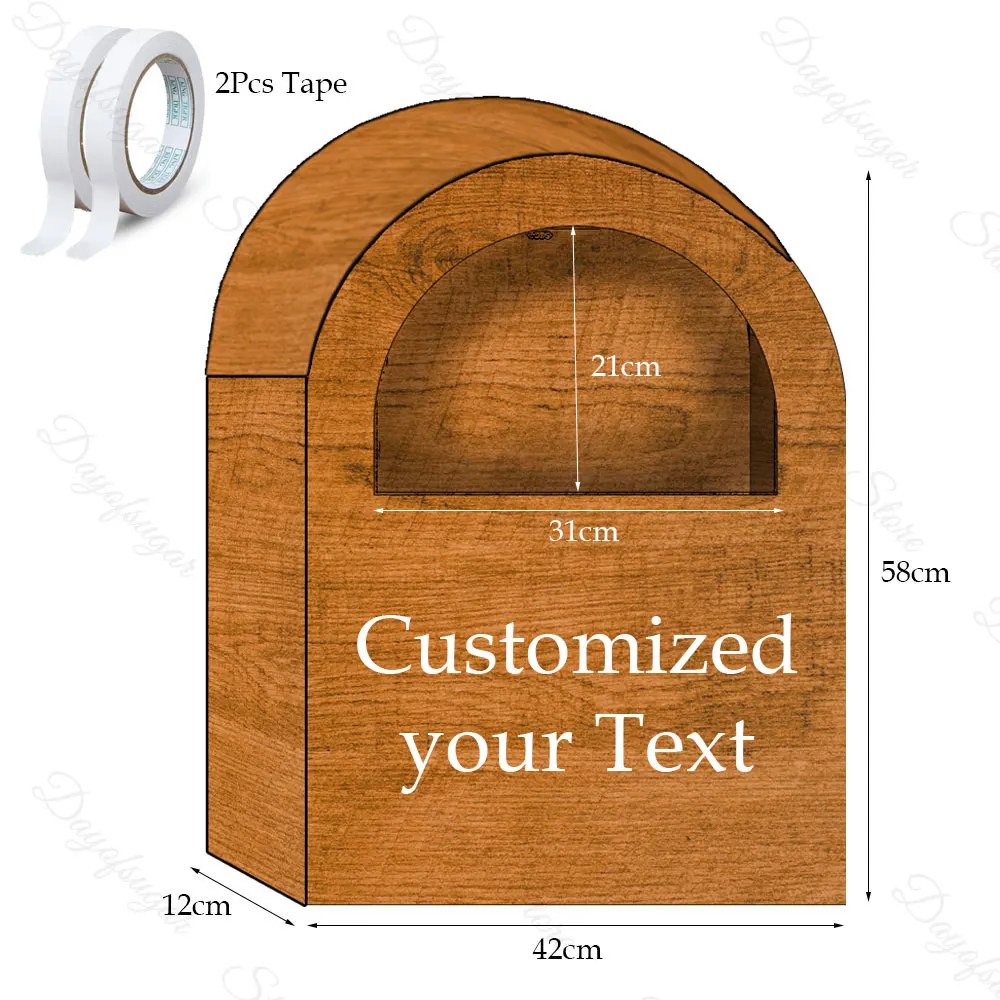 Wood Grain Flower Box Welcome Sign Foam Mosaic Board Welcome Sign Flower Box for Bridal Shower Birthday Wedding Decoratio