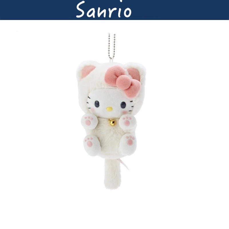 

Hello Kitty Genuine Key Ring Backpack Pendant Sanrio Cartoon Cute Plush Stuffed Toys Dolls High-quality Ornament Gifts For Girls