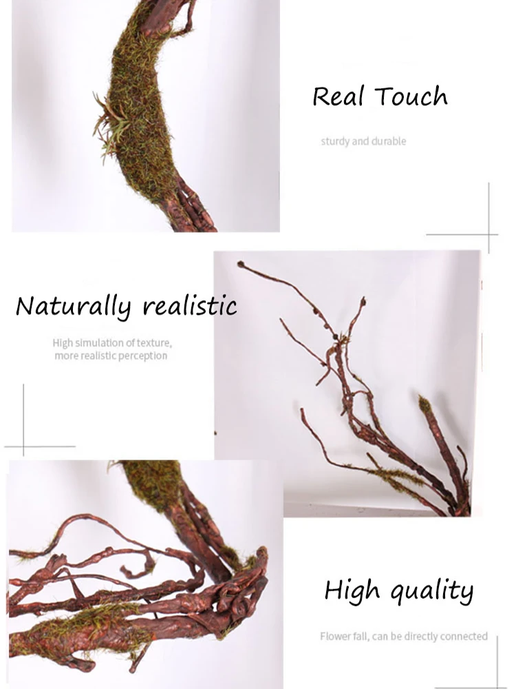 Artificial Plants 250cm Large Realistic Twig Artificial Christmas Tree Branches Fake Plants Wood Rattan Liana For Garden Wall Home Door Decoration