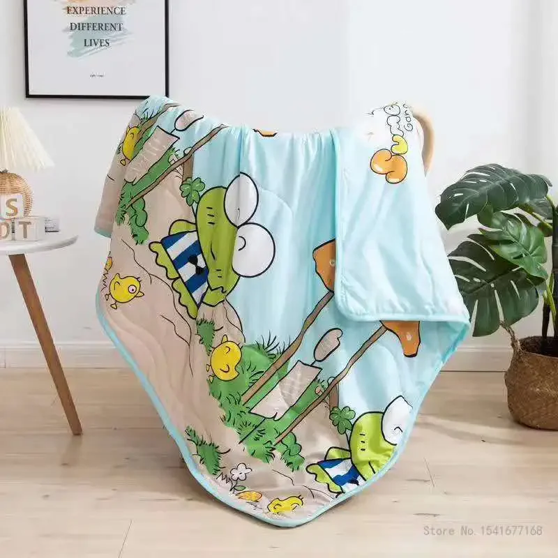 Children's Summer Cool Quilt, Air-conditioned Quilt, Breathable Newborn Quilt, Super Soft Printing Blanket, 110x140cm, 1Pc