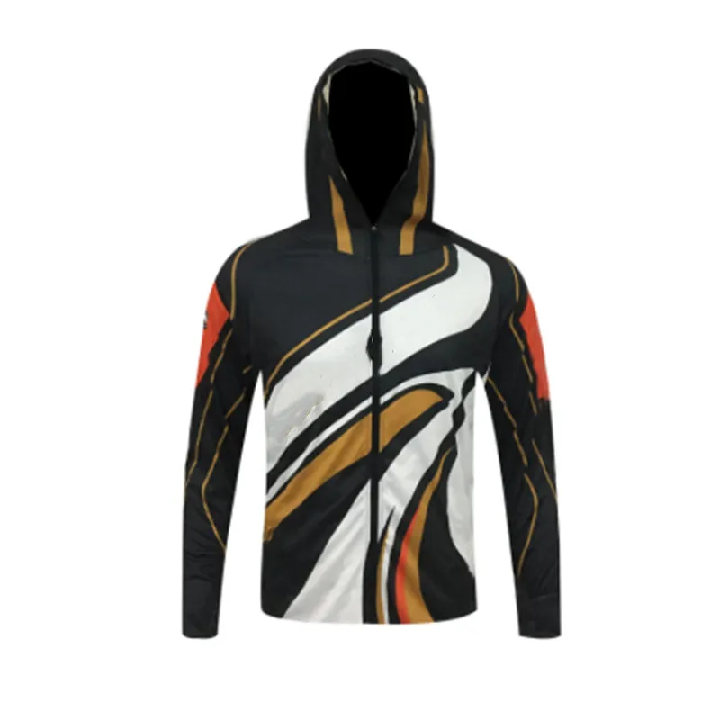 

New Style Men Fishing Clothing Hoodies With Zipper Long Sleeve Fishing Jersey Lightweight Quick Dry Sun Protection Fishing Shirt