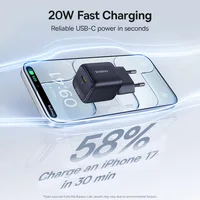 Baseus USB Type C Charger 20W Portable USB C Charger Support Type C PD Fast Charging For iPhone 15 14 13 12 Pro Max 11 X 8 Plus 3