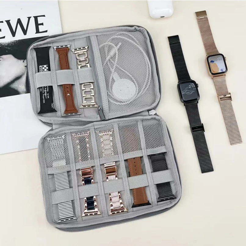 Armband tasche für apple watch armband box case reise smart watch armband aufbewahrung tasche box uhren organizer band halter – Detail 4
