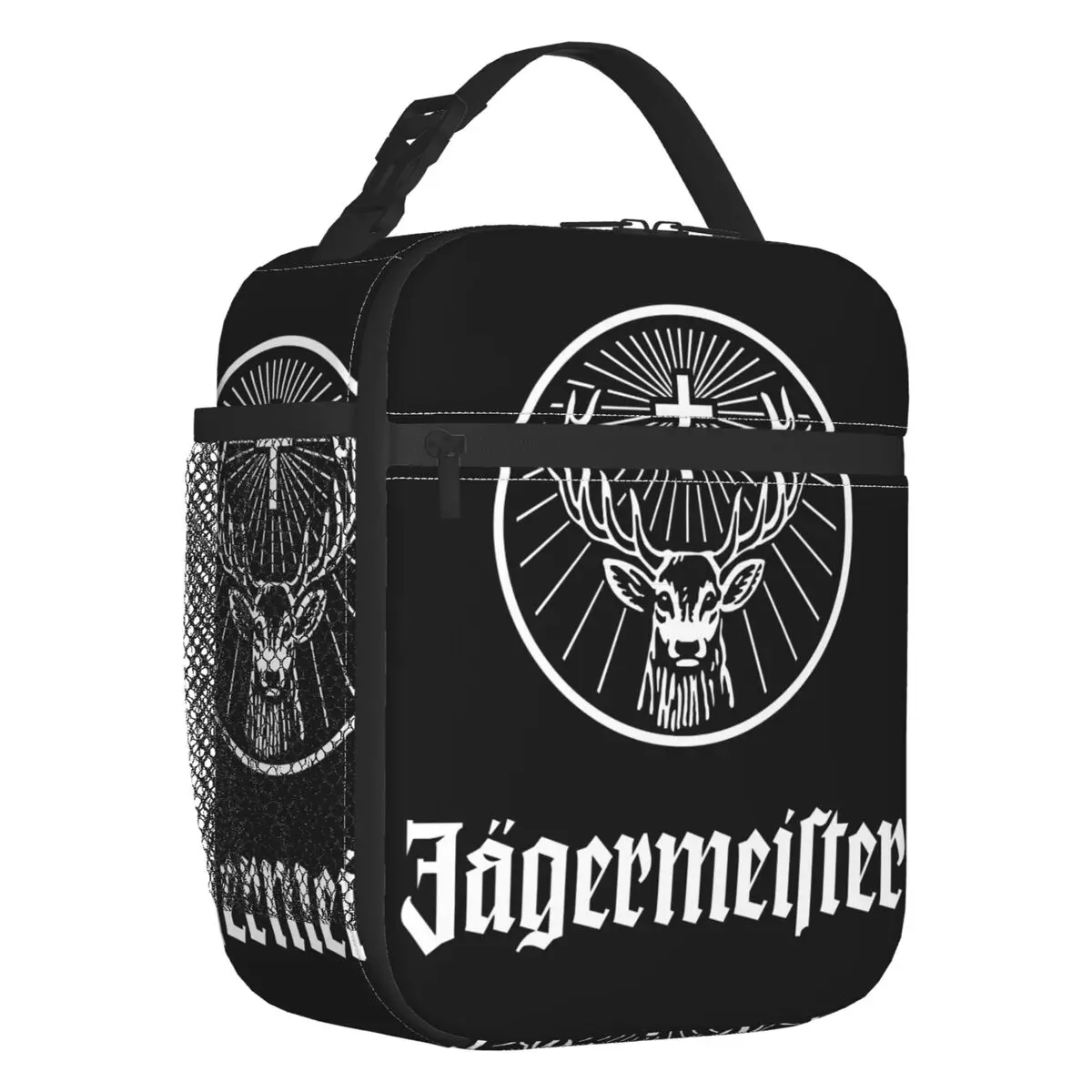 

Jagermeister Logo Insulated Lunch Bag for Camping Travel Resuable Thermal Cooler Lunch Box Women Kids