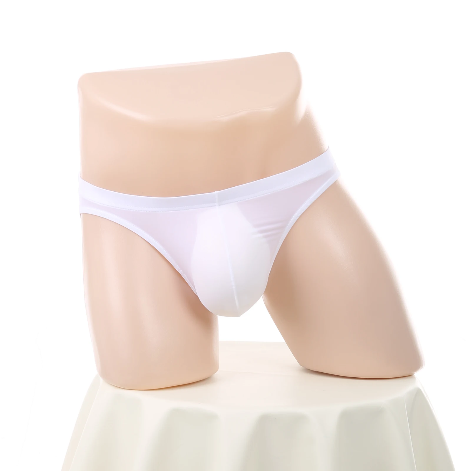 Eis Seide Höschen Sexy Männer Ultra Dünne Unterwäsche Durchscheinende Slips Männer Penis Pouch Unterhose Dessous Niedrige Taille Bikini – Detail 5