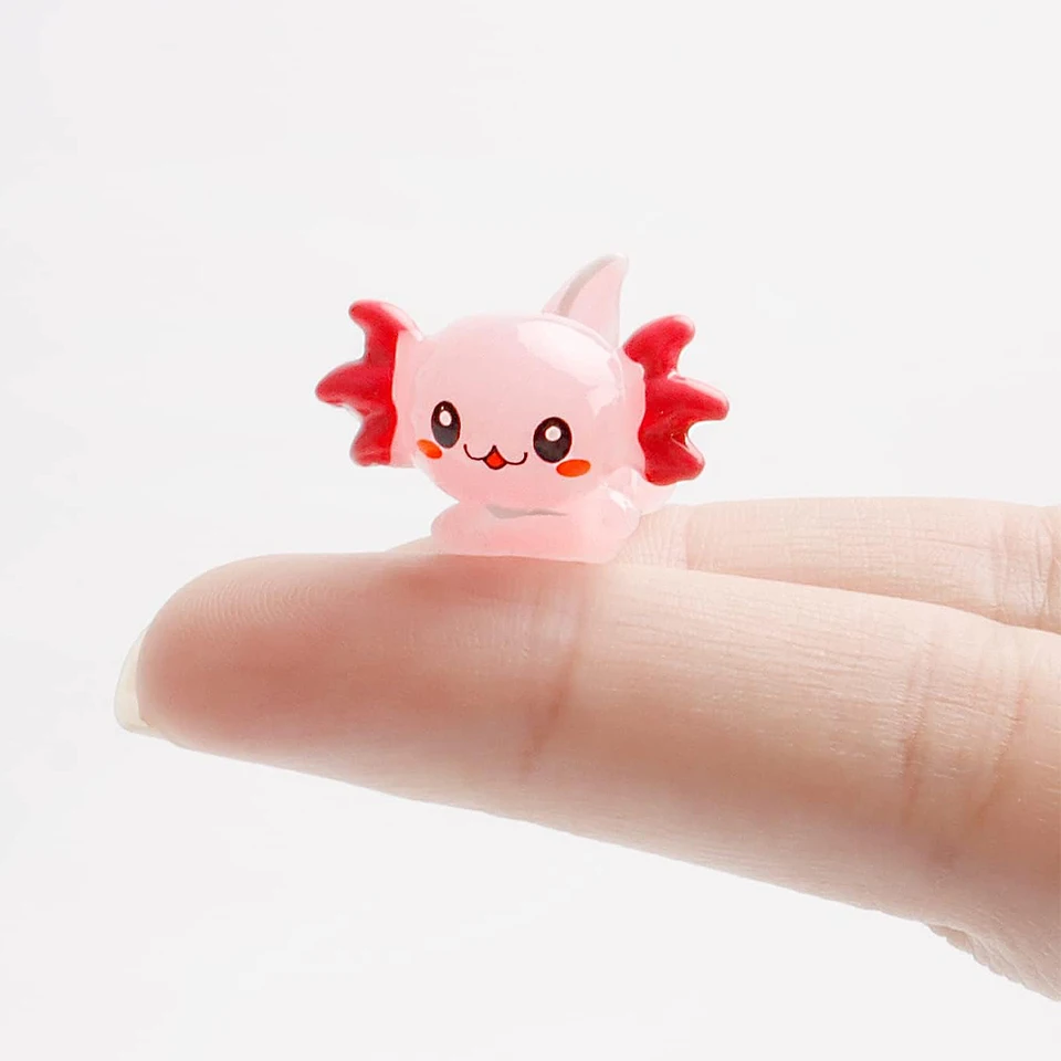 70 Mini Statuine Axolotl In Resina - 7 Colori, 2,5 Cm - Decorazioni Per Giardino Fatato, Acquario, Terrario E Fai Da Te - 4