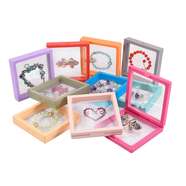 Transparent PE Film Jewelry Storage Box Antioxidation Color Frame 3D