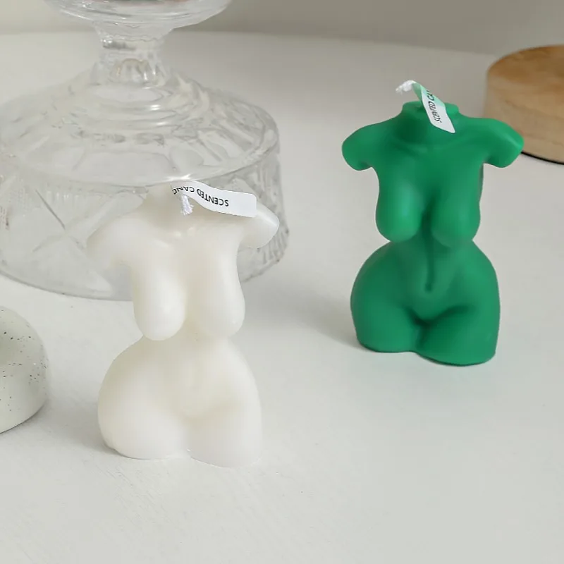Tanie 3D Stereo damskie ciała świece zapachowe wosk Ins artykuły do dekoracji na sklep