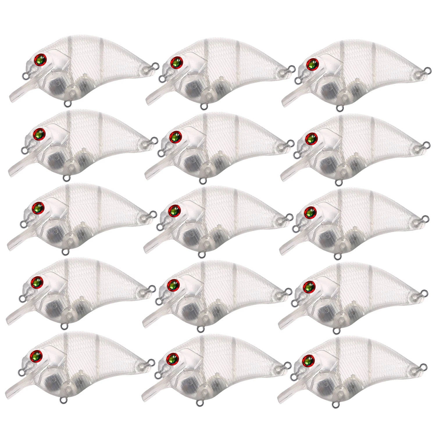 10pcs Unpainted Fishing Lures Making Kit DIY Blank Lures Topwater C