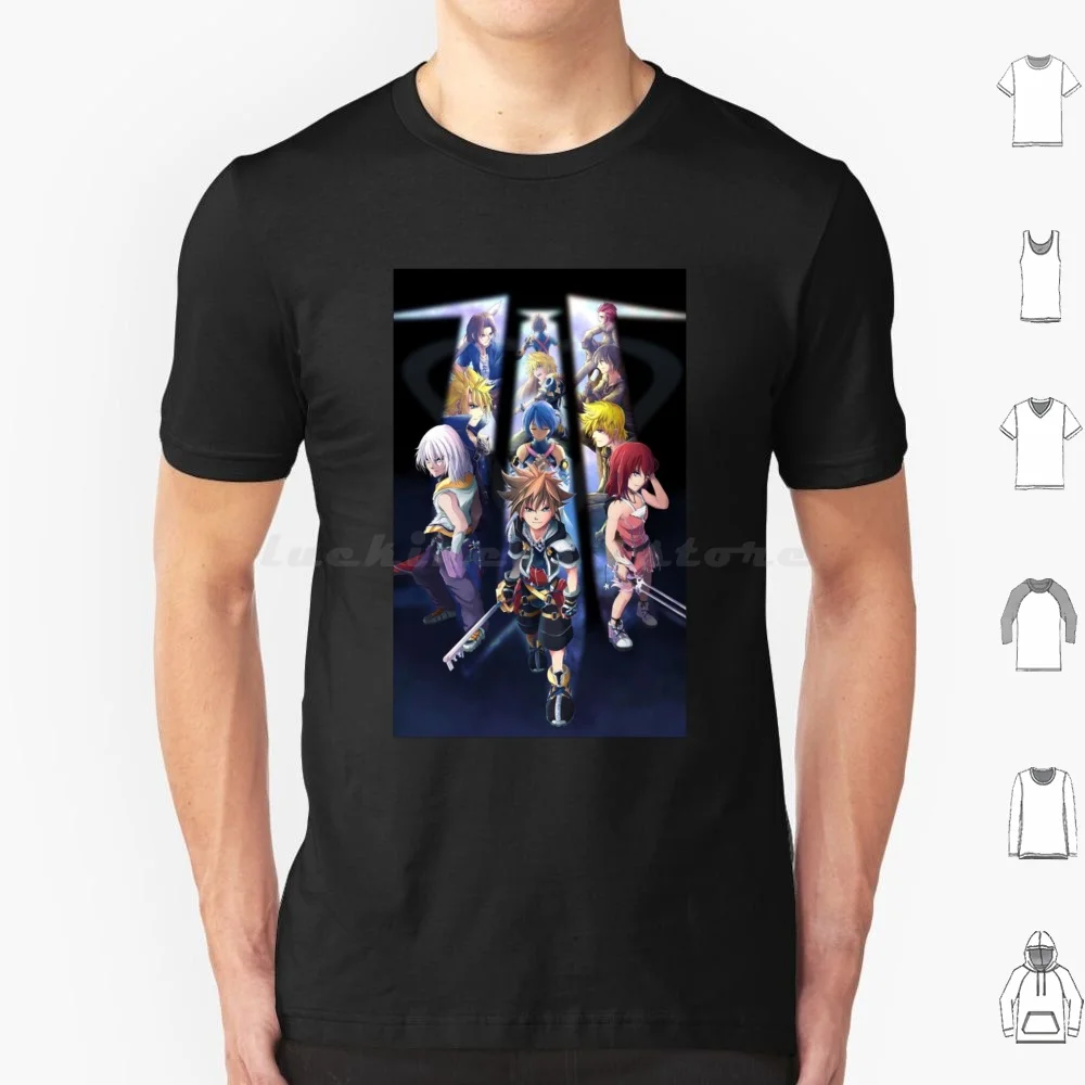 Kingdom Hearts Art Poster T Shirt 6Xl Cotton Cool Tee Box Kingdom Hearts Kingdom Square Enix Ventus Videogiochi 2 8 3 Donald