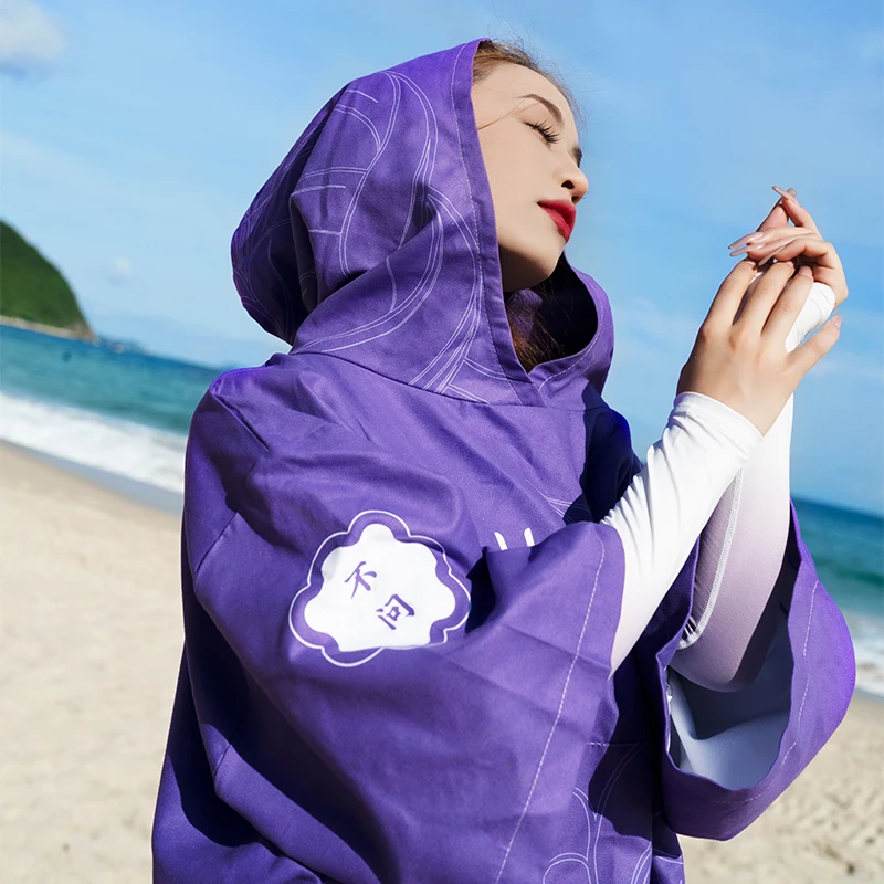 NuJune Swimming Towel Quick-Drying Towel Suit for Surfing Absorbent Beach Towel Diving Special Use Windproof Sunshade Cloak 2