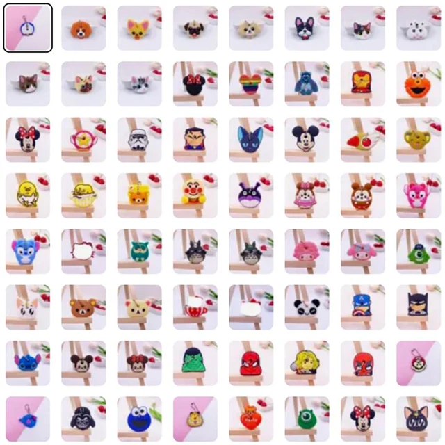 귀여운 만화 키 체인 실리콘 고양이 개 보호 키 케이스 커버