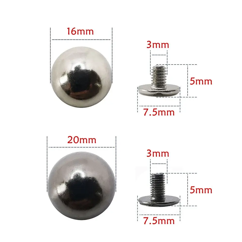 Metal Leather Craft Rivets Mushroom Dome Head Screws