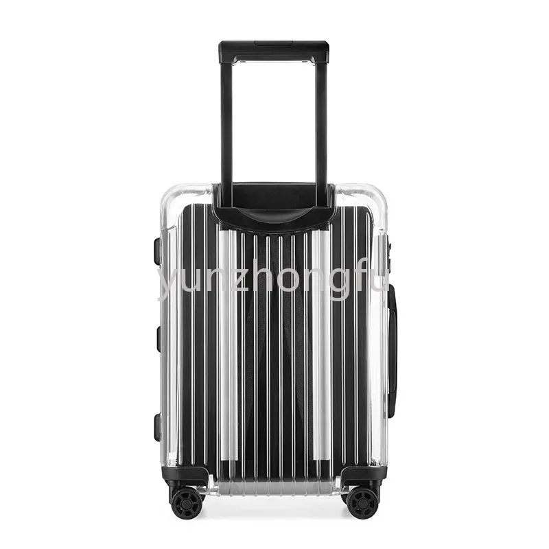 

20 Inch Brand Transparent Suitcase Spinner Cabin Luggage Trolley Bag on Wheels