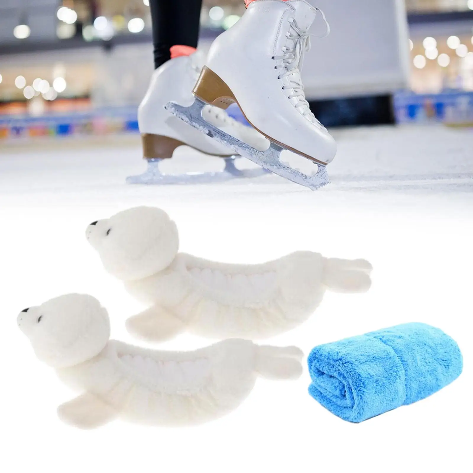 Ice Skate Blade Covers Skate Covers with Ice Skate Wipe Cloth Ice Skate Blade Protector Skating Blade Cover for Sports