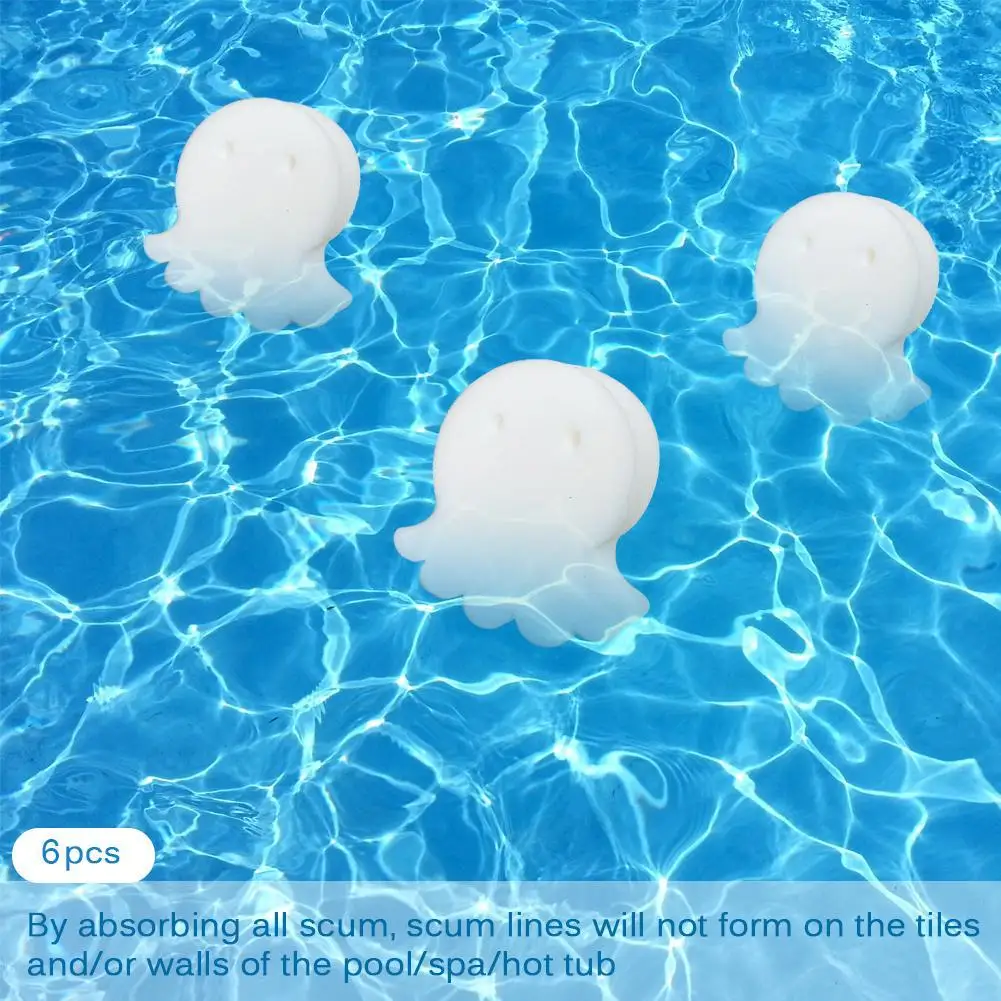 Swimming Pool Cleaning Kit Pool Cleaning Tool 60-6Pcs Swimming Pool Octopus Oil Absorbing Filter Sponge SPA Floating Cleaning Tools Swimming Pool Spa Pond Tub Accessories
