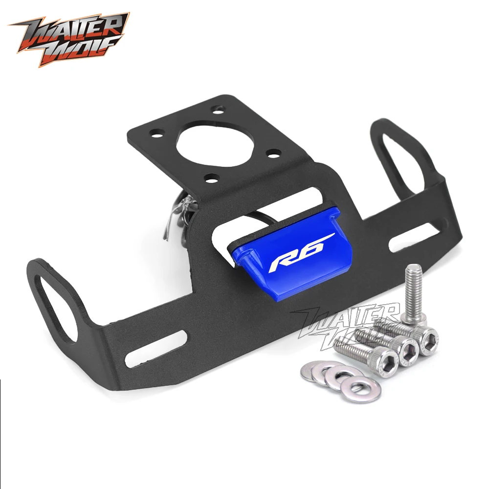 YZFR6 License Plate Holder For YAMAHA YZF R6 Motorcycle Accessories Bracket Tail Tidy Fender Eliminator Frame CNC license plate holder,motorcycle license plate holder