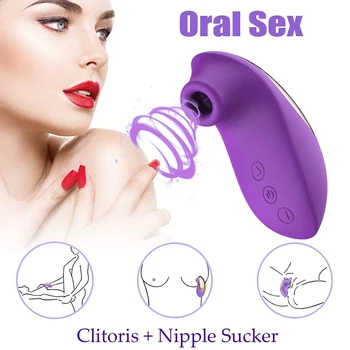 Clit Sucker Vibrator Vacuum Stimulator Nipple Sexy Toys for Women Vagina Sucking Vibrator Female Oral Licking Sex Toys for Adult 4