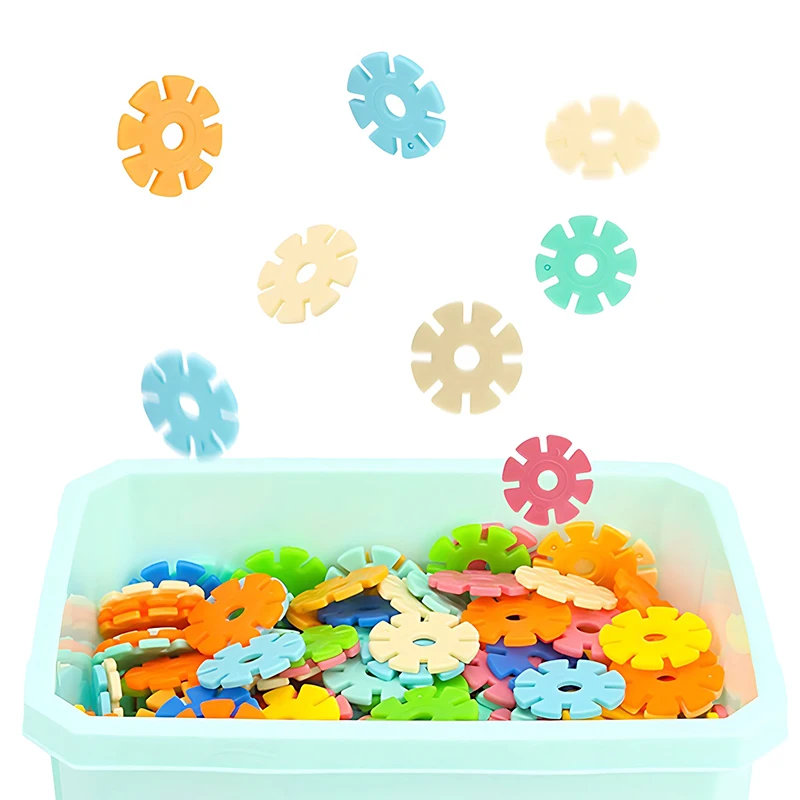 눈송이 블록 세트 60/100/200PCS 클래식 컬러 스타일 마카롱 스타일 사용 가능 눈송이 편리한 보관 부모 키즈 게임 ZYF