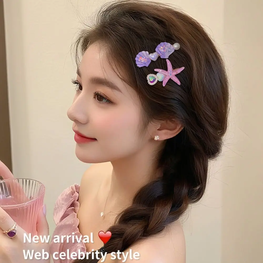 Ocean Starfish Hair Clips Set Plastic Hair Accessories
