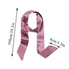 New Small Silk Scarf Narrow Thin Satin Scarves Neck Tie Handle Bag Ribbons Headband Thin Solid Color Long Scarf Multifunctional 3