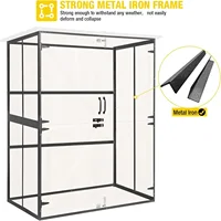 Outdoor Storage Shed Upgraded with Strong Metal Frame Garden Tool Shed Storage House Cabinet with Adjustable Shelfs 2